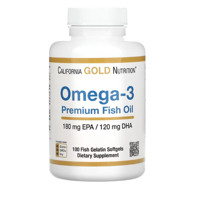 California Gold Nutrition - Omega-3 優質魚油 180 EPA/120 DHA (100粒)