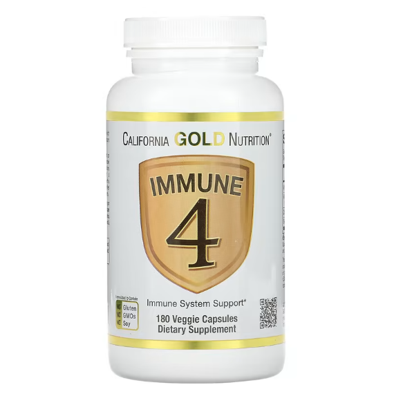 California Gold Nutrition 4合1支援免疫系統配方 (180粒)